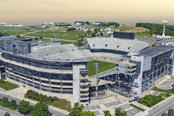 Virtual model of Beaver stadium